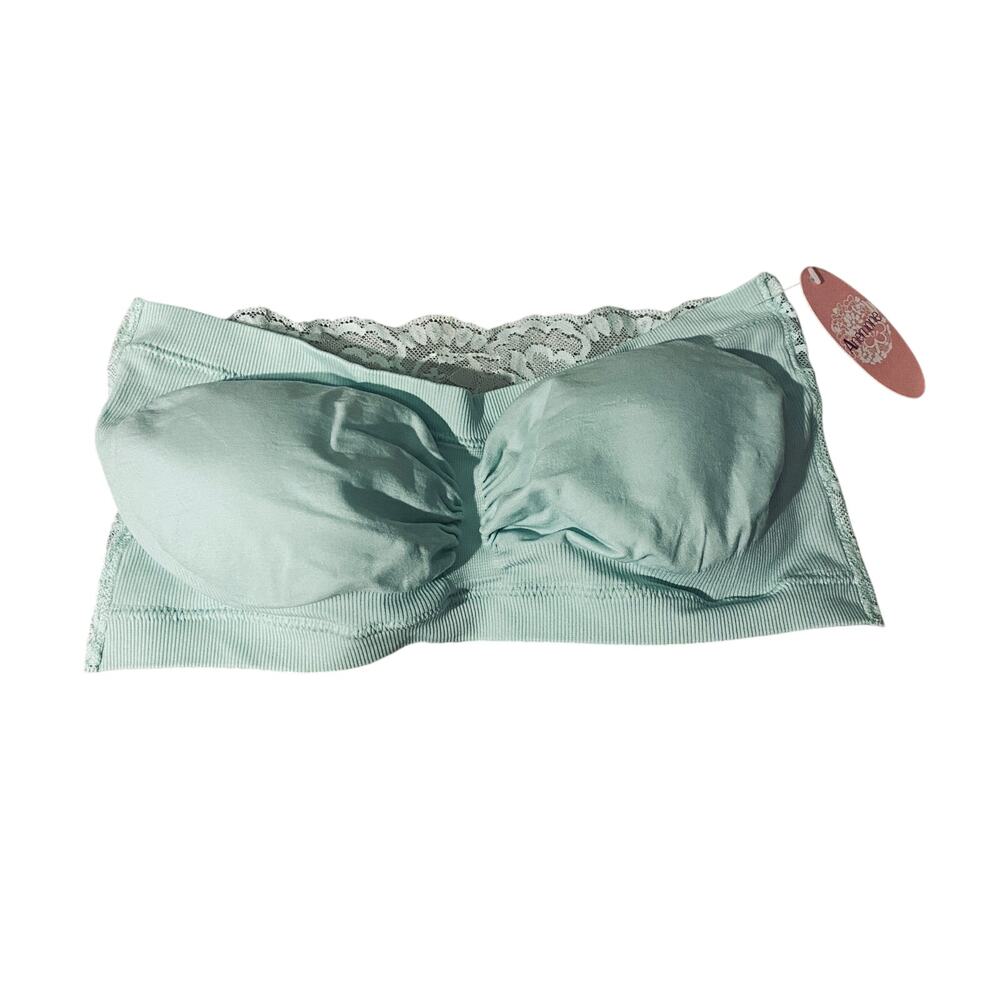 Anemone Mint Green Lace Padded Bandeau Top Women One Size